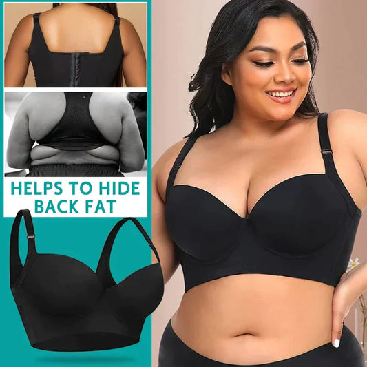 【✨2025 Nowe produkty】💟Niebrudzący biustonosz plus size w głębokie V