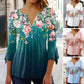 【M-4XL】🌸Damska koszulka z nadrukiem V-neck
