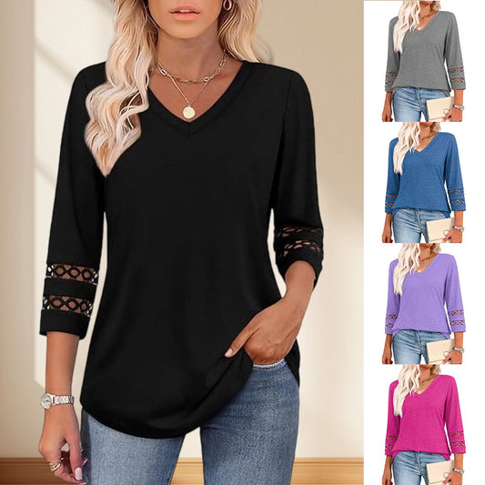 【S-3XL】🥀Damska dzianinowa bluza z rękawami o średniej długości