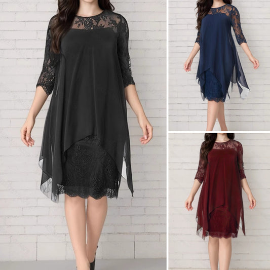 【S-3XL】👗Eleganckie szyfonowe sukienki damskie do kolan