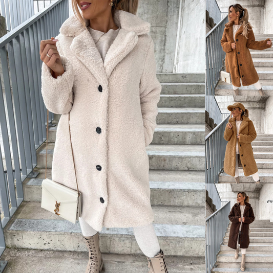 【❄️Niezbędny do utrzymania ciepła w zimie】🔥Elegancki tweedowy płaszcz