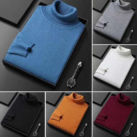 【M-4XL】🔥Męski sweter Premium w jednolitym kolorze