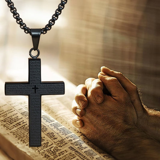 【🔥Kup 1 i otrzymaj 1 gratis】🙏Naszyjnik z krzyżykiem z Modlitwą Pańską
