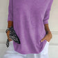 【M-4XL】💖Jednokolorowy dzianinowy top z dekoltem w serek