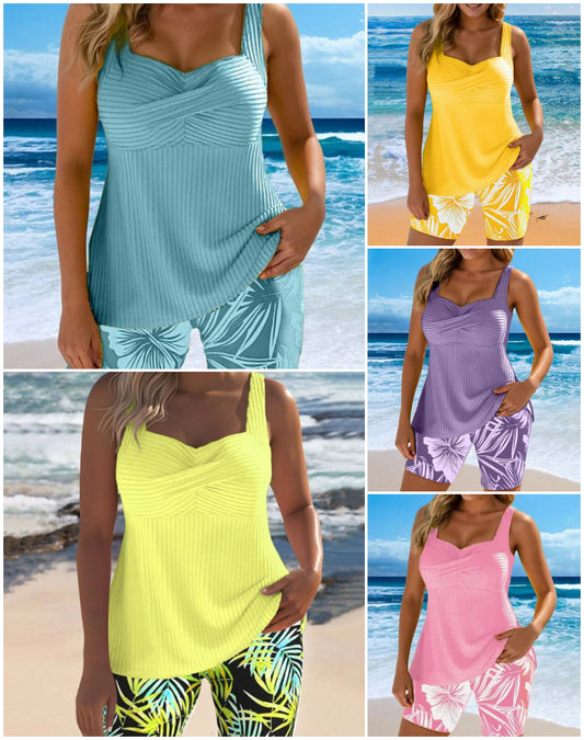 🌊Dwuczęściowy damski zestaw plażowy z nadrukiem