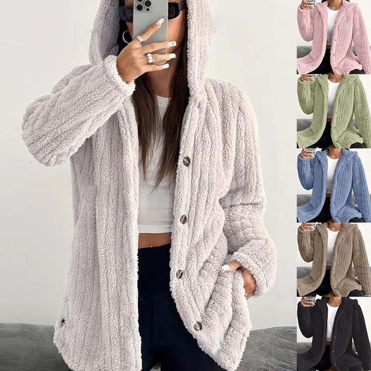 【S-3XL】🔥Damski płaszcz z kapturem i długimi rękawami