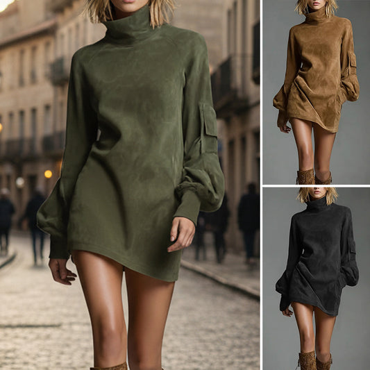 【S-3XL】💕Zimowa sukienka z długim rękawem i krótkim fasonem