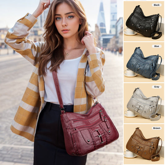 👜Miękka damska torba ze skóry PU w stylu vintage