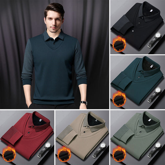 【M-4XL】👔Męska dwuczęściowa koszula z dzianiny z klapami