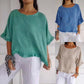 【M-2XL】🌿Letni bawełniany lniany top o luźnym kroju