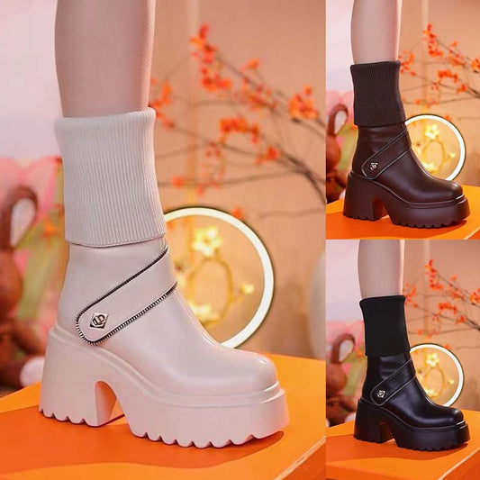 【✨2025 Nowe produkty】👢Dzianinowe botki z grubego materiału