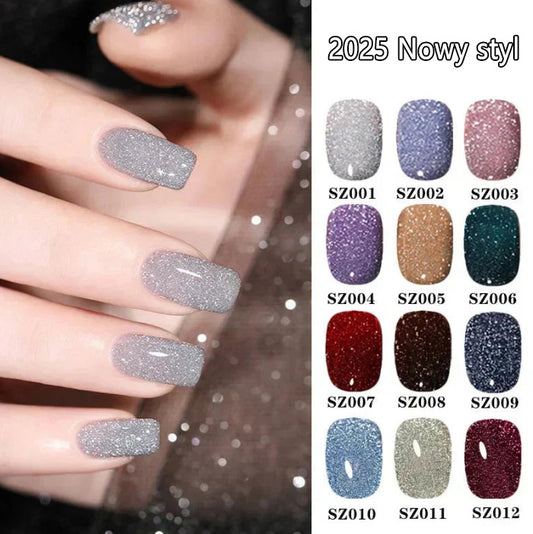 【✨1+1 gratis】🌈Błyszczący kolorowy żelowy lakier do paznokci