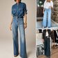【M-4XL】👖 Dżinsy z szerokimi nogawkami o szerokości siedmiu dziesiątych