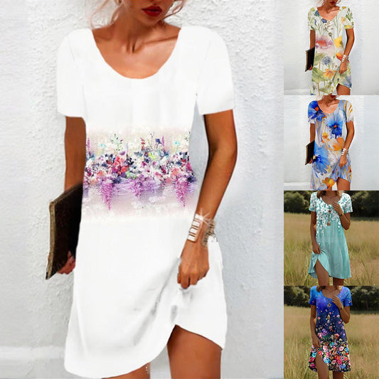 👗Damska sukienka w kwiaty na co dzień