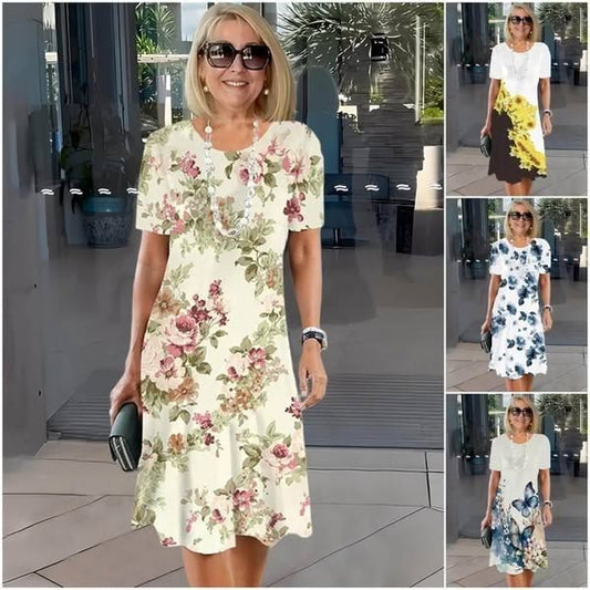 【S-2XL】🌸Sukienka wiązana z kwiatowym nadrukiem Multi Botanical