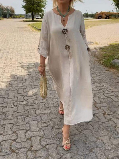 【M-4XL】🌿Luźna długa spódnica w jednolitym kolorze