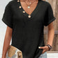【M-2XL】👚Damski stylowy top z krótkim rękawem z dekoltem w szpic