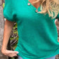 【M-2XL】👚Damski stylowy top z krótkim rękawem z dekoltem w szpic