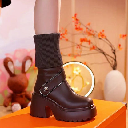 【✨2025 Nowe produkty】👢Dzianinowe botki z grubego materiału