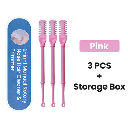 💝Specjalny prezent - 🥰Ręczny obrotowy przyrząd do czyszczenia i przycinania włosów w nosie 2 w 1