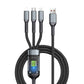 🔥Pakiet wartości⚡przezroczysty kabel do superszybkiego ładowania 3 w 1 Glow