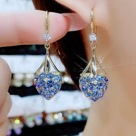 【✨Kup 1 i otrzymaj 1 gratis】💖Nowe diamentowe kolczyki w kształcie serca