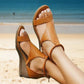 🏖️Letnie niezbędniki👡Letnie sandały damskie na koturnie