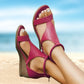 🏖️Letnie niezbędniki👡Letnie sandały damskie na koturnie