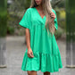 ✨2024 Nowe produkty👗Sukienka Babydoll z falbanką na dekolcie V