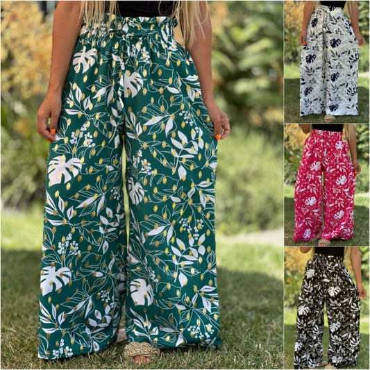 【S-4XL】💖Damskie spodnie z szerokimi nogawkami z nadrukiem