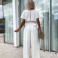 【S-XL】💃Jednokolorowy kombinezon z plisowanymi nogawkami z wysokim stanem