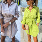 【💗2024 Nowe produkty】👗Modna damska sukienka koszulowa w jednolitym kolorze