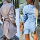 【💗2024 Nowe produkty】👗Modna damska sukienka koszulowa w jednolitym kolorze