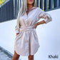 【💗2024 Nowe produkty】👗Modna damska sukienka koszulowa w jednolitym kolorze