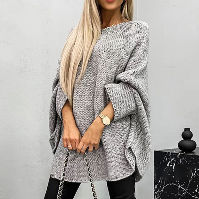 【✨Elegancki i pewny siebie】🌺Elegancki sweter damski z dzianiny z pelerynką