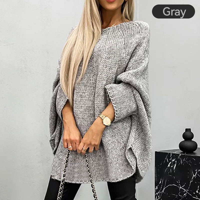 【✨Elegancki i pewny siebie】🌺Elegancki sweter damski z dzianiny z pelerynką