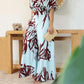 【💖Elegancki i pewny siebie】👗Damska sukienka z wysokim stanem z nadrukiem