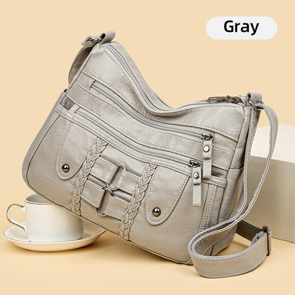 👜Miękka damska torba ze skóry PU w stylu vintage