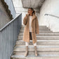 【❄️Niezbędny do utrzymania ciepła w zimie】🔥Elegancki tweedowy płaszcz
