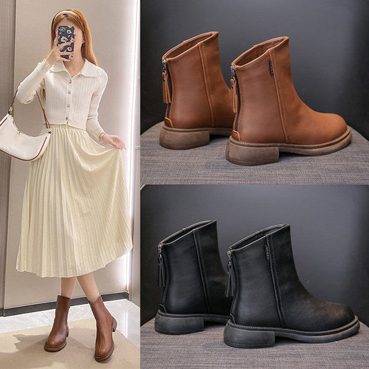 【✨2025 Nowe produkty】👢Krótkie buty z grubym spodem w stylu angielskim