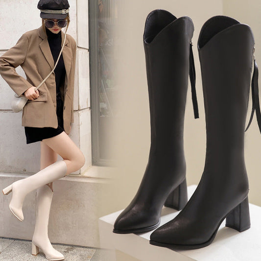 【✨2025 Nowe produkty】👢Eleganckie damskie botki na wysokim obcasie z czubkiem w szpic