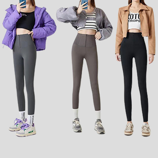 【M-2XL】🧘‍♀️Zapinane na zamek spodnie do jogi modelujące sylwetkę