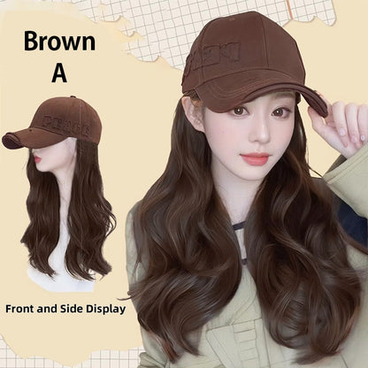 【✨Szybka zmiana fryzury】🧢Czapka z daszkiem z przedłużanymi włosami dla kobiet