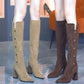 【34-40】👢Ciepłe, długie botki ze szpiczastym noskiem i piętą
