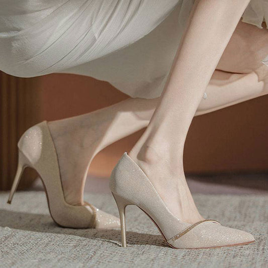 【EU 34-40】✨Damskie szpilki z kryształkami górskimi