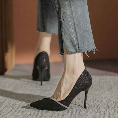 【EU 34-40】✨Damskie szpilki z kryształkami górskimi