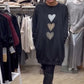 【S-3XL】💞Casualowy długi top z nadrukiem serca