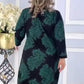 【S-4XL】👗Sukienka plus size midi z dekoltem w szpic