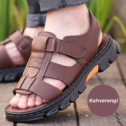 【36-48】🔥Oddychające skórzane sandały męskie na lato