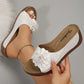 【EU 36-44】🌸Damskie Wygodne Sandały Slip-On z Kwiatem